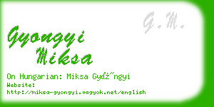 gyongyi miksa business card